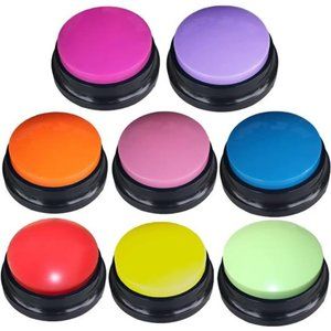 8 Color Voice Recording Button,Dog Buttons for Communication Pet Training Buzzer